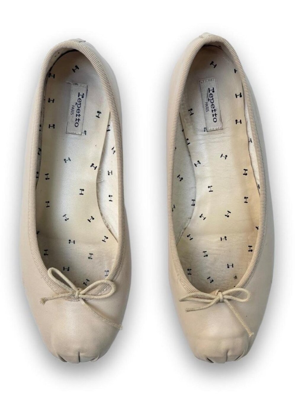 Repetto Nizieri Leather Ballet Flats in Beige - Size 38.5 EU/7.5-8 US